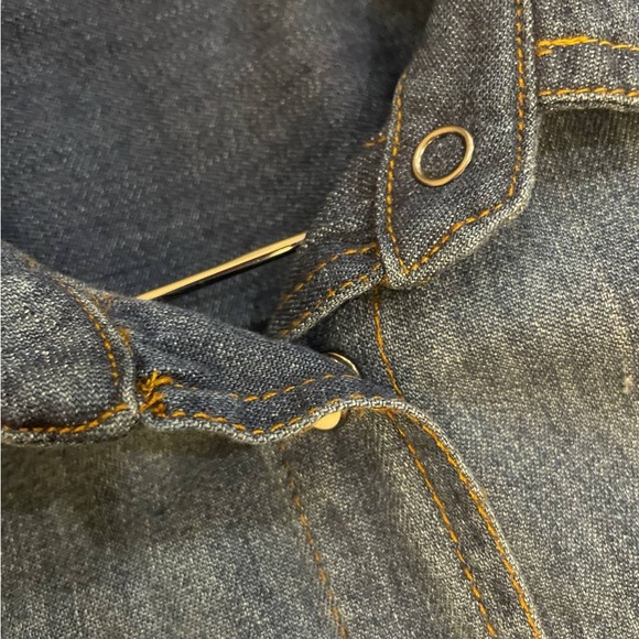 Denim Long-Sleeve Shirt Dress - Picture 8 of 12